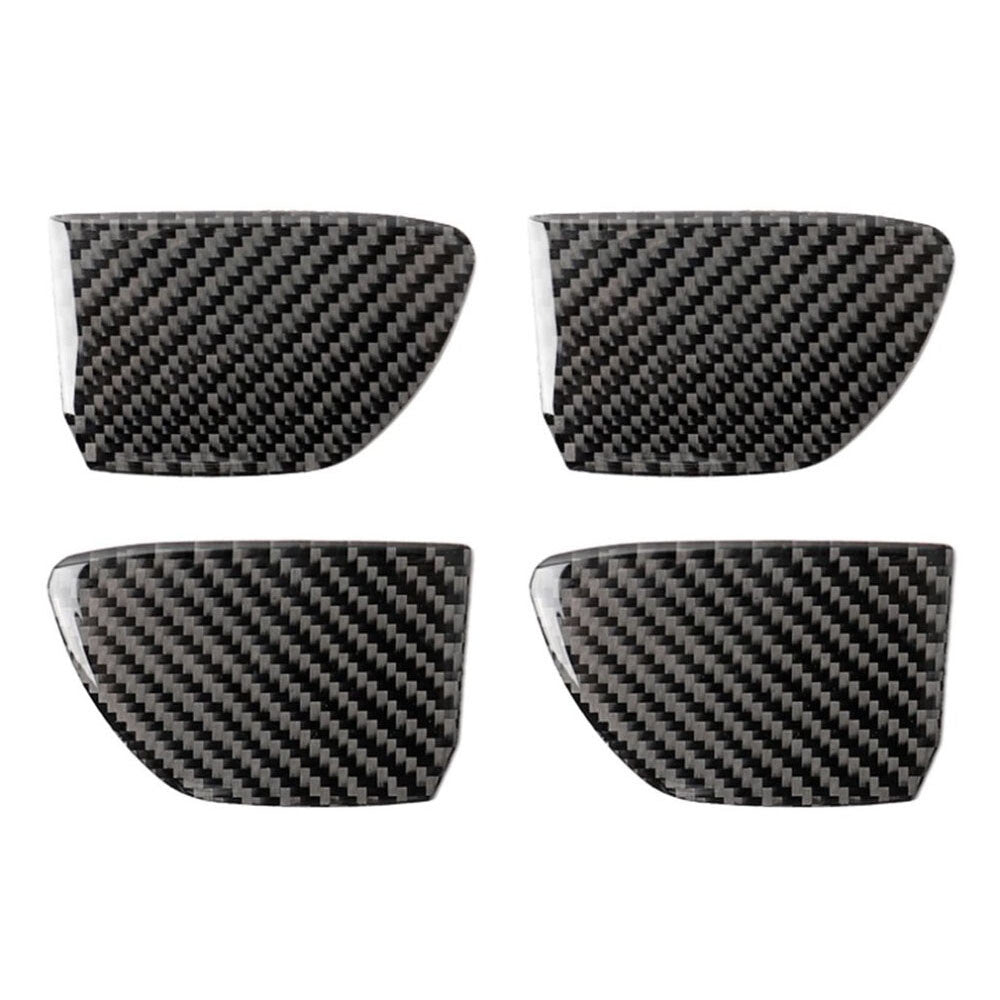 4Pcs Carbon Fiber Inner Door Handle Bowl Cover Trim Black For Q50 Q60 2014-2019