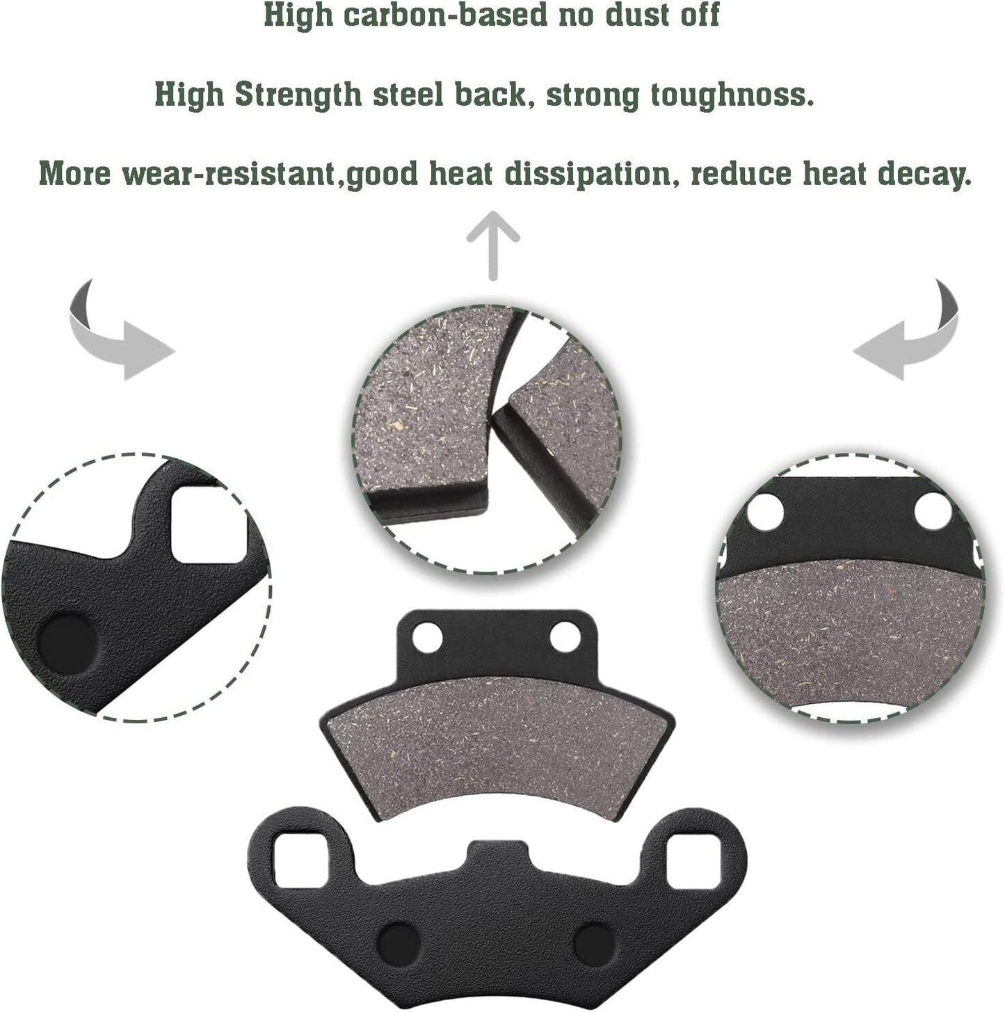 Brake Pads for Polaris Sportsman 500 Magnum 425 Xpress 400 300 Trail Boss 250