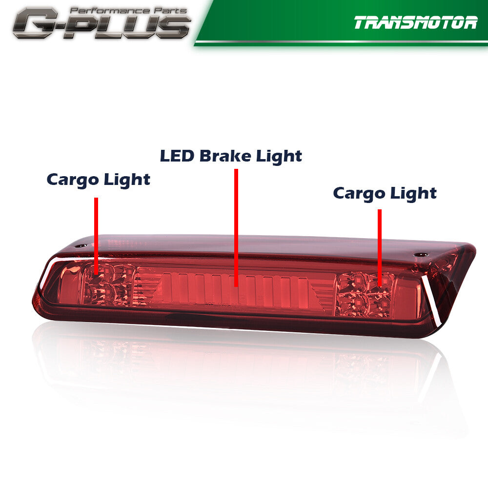 Fits 04-08 for F150 Pickup Red LED Third Brake Light Cargo Light - v