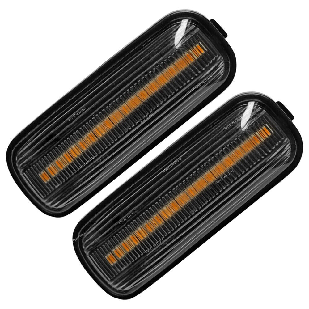 2Pcs Flowing LED Side Marker Lights 12V Fits for Honda for Civic for CR-V 1996-00 Clear