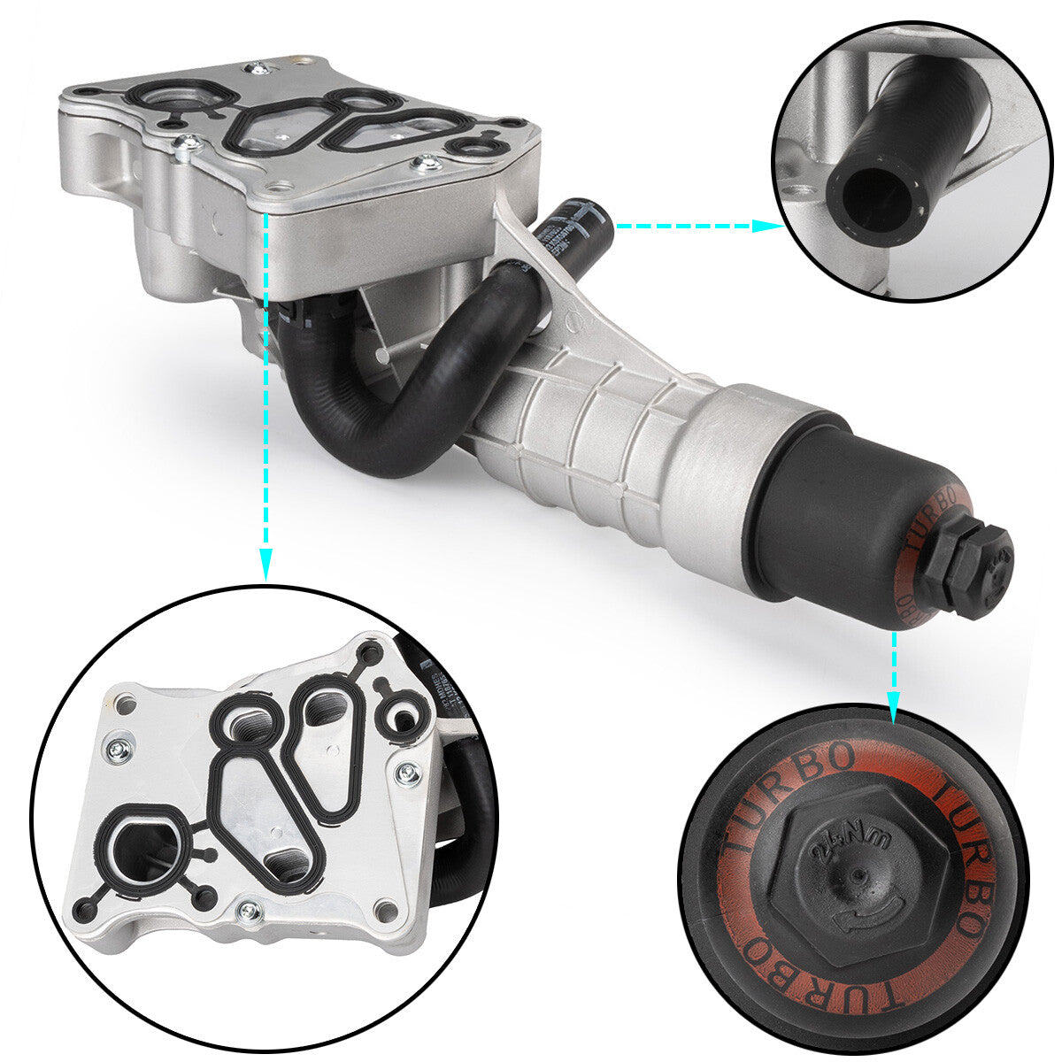 Engine Oil Filter Housing for Mercedes-Benz W204 C250 R172 SLK250 1.8L 2012-15 Q