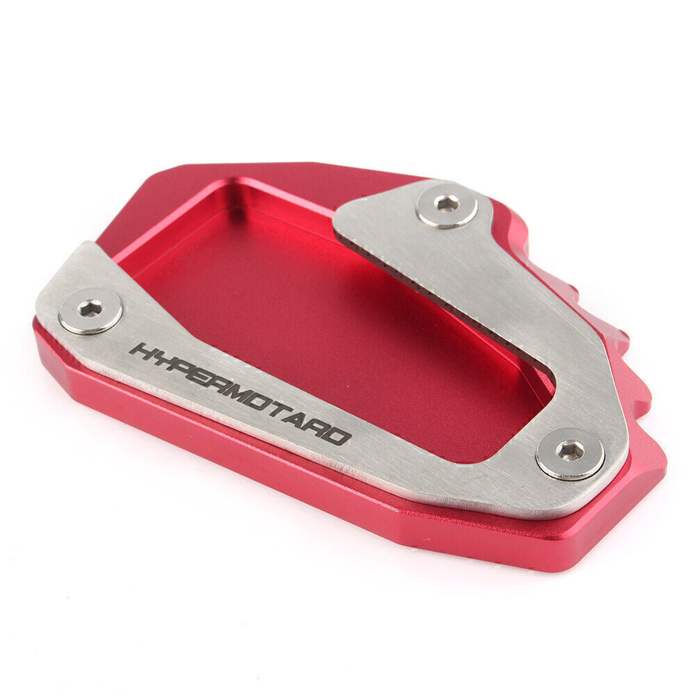for Ducati Hypermotard 821 2013-17 Red Side Kickstand Stand Extension Plate Pad Q