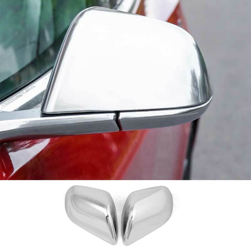 ABS Chrome Side Mirror Rearview Mirror Cover Trim 2x for Tesla for Model Y 2020-2023