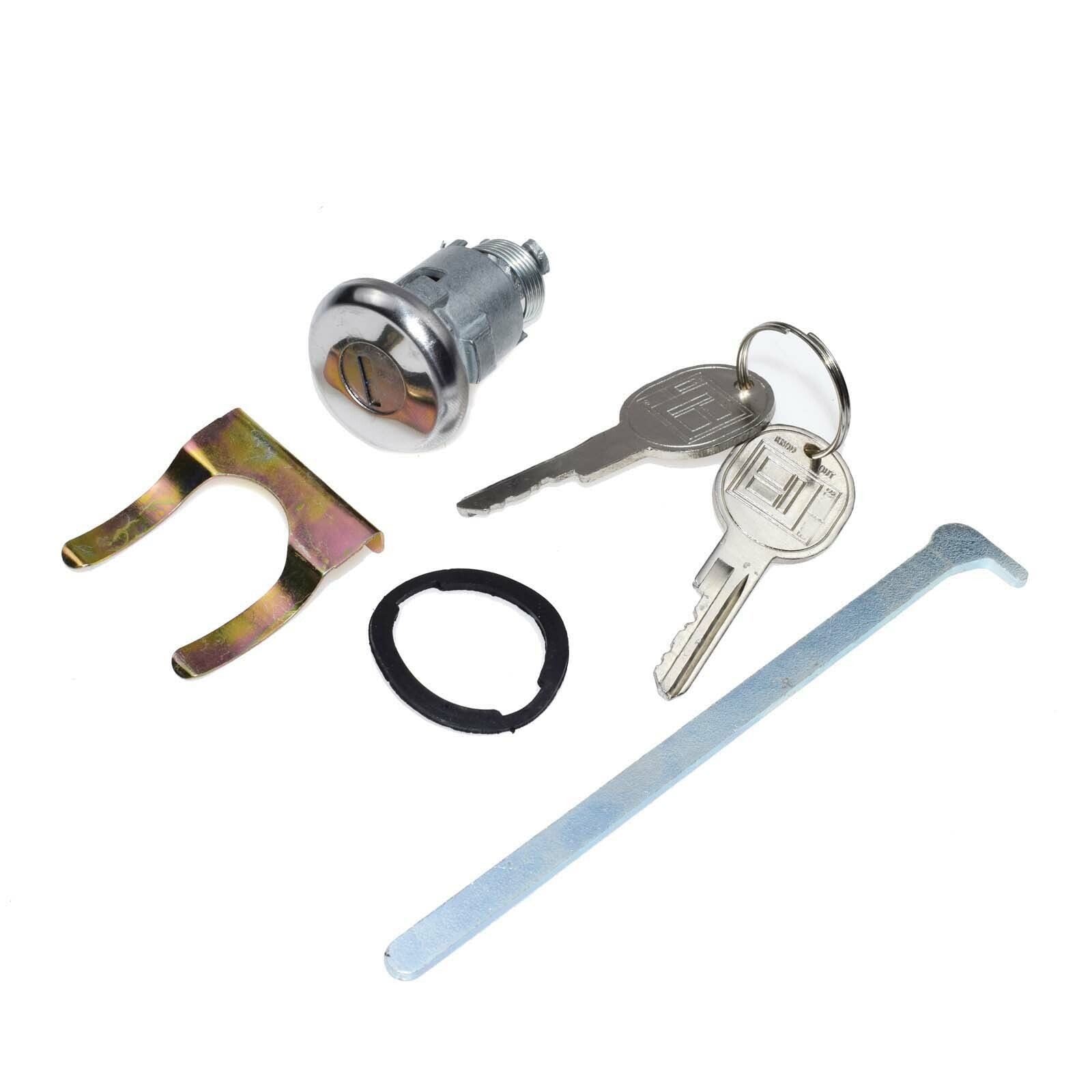 Trunk lock cylinder with 2 keys for 53-58 for Corvette passenger 605533 TL1575- v