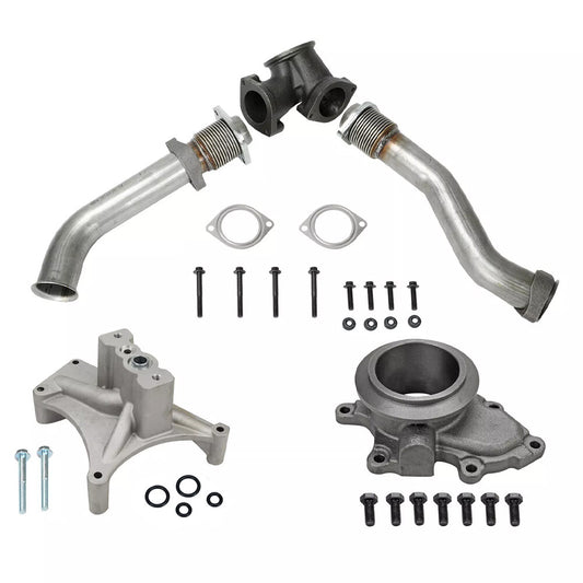 NON EBPV Pedestal Exhaust Housing Up Pipes For 1999.5-2003 for Ford 7.3L