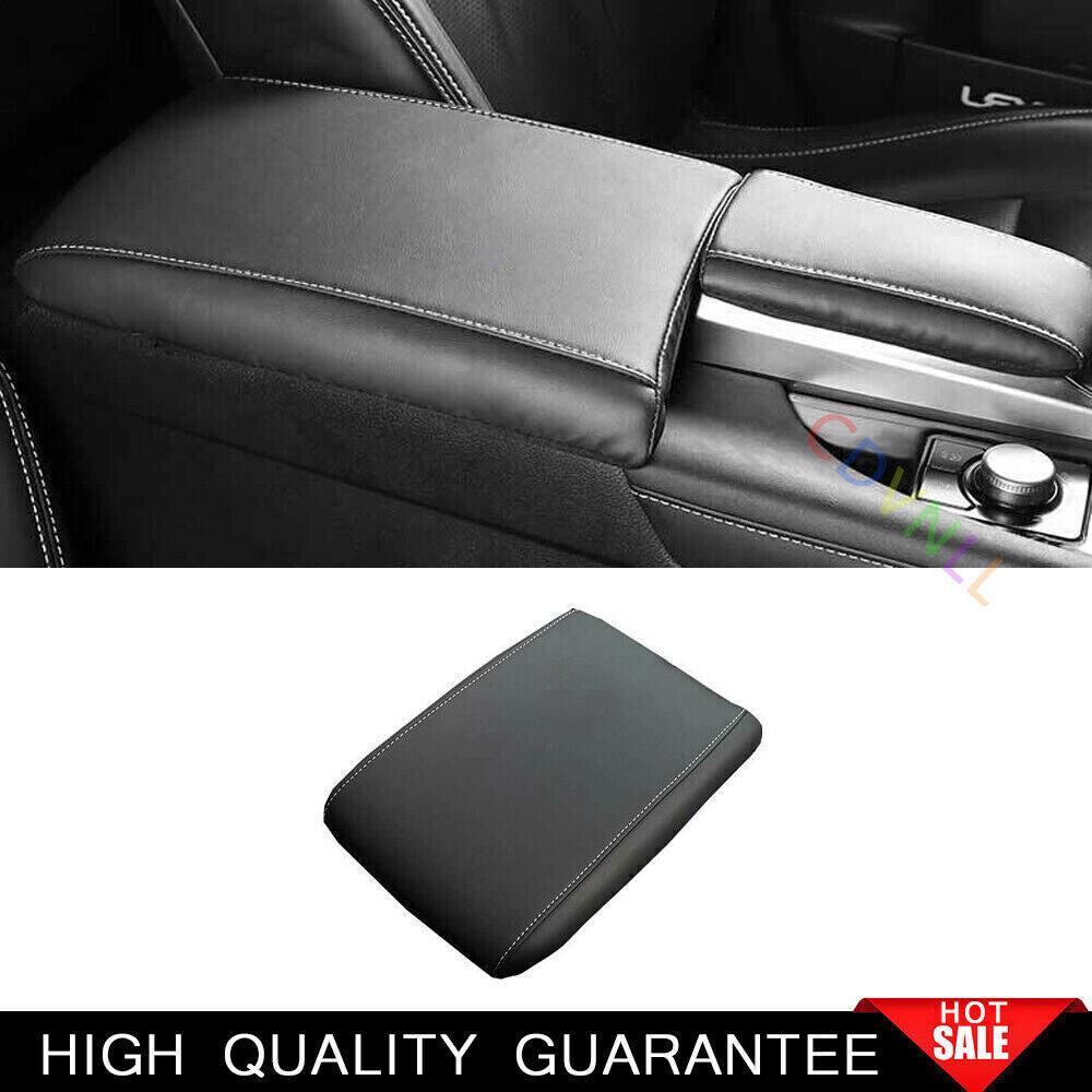 for Lexus RX350 450h 16-2022 Black Leather Inner Console Armrest Box Cover Trim