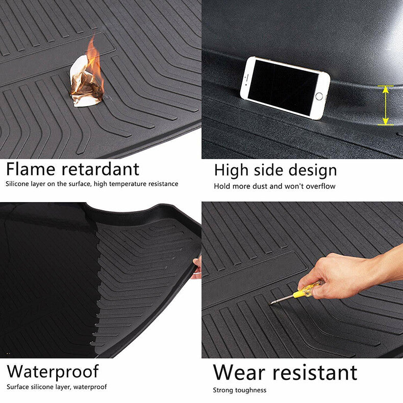 for Hyundai Sonata 2015-2019 Car Cargo Liner Trunk Floor Mat TPO Waterproof Pad Q