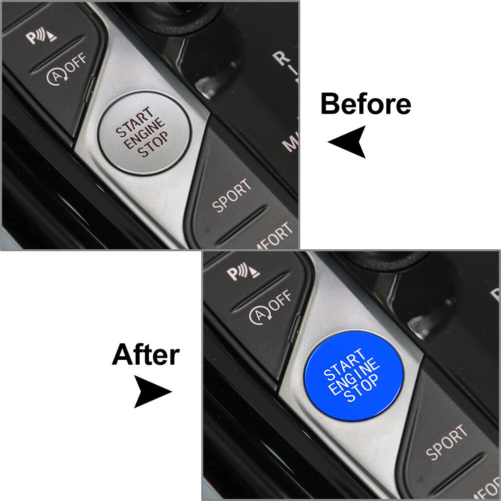 for BMW 3 8 X Series Black Car Engine Start Stop Button Switch Cover Trim
