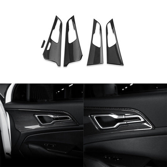 Carbon Fiber Style Inner Door Panel Cover Trim for Kia Sportage NQ5 2022 2023