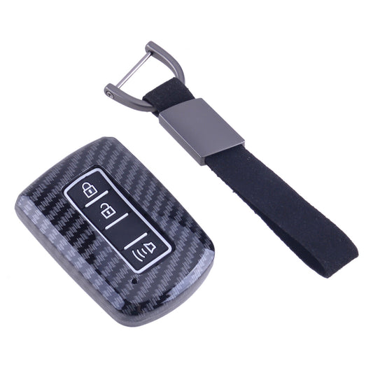 Carbon Fiber Style Remote Key Fob Case Cover Fit for Toyota Tacoma 15-2021