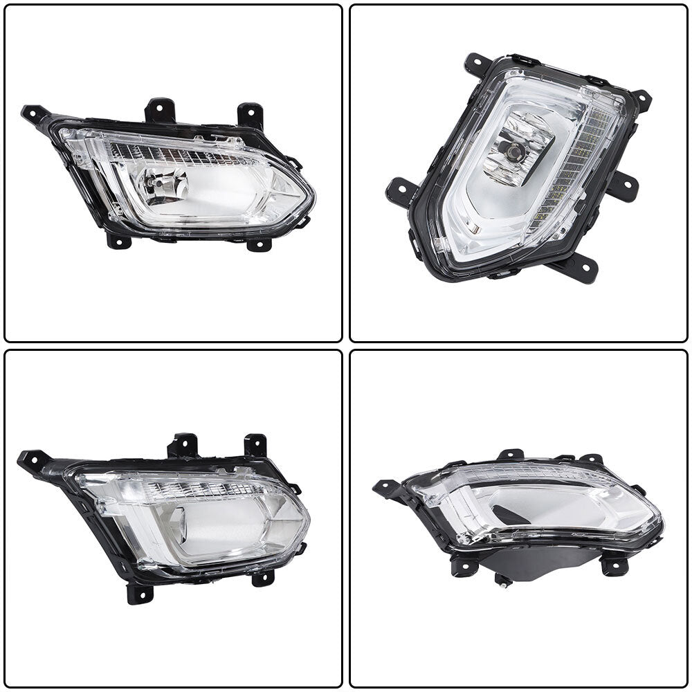 Front fog lights compatible with 2016-2017 Equinox for Premier LTZ right-side transparent lens - n