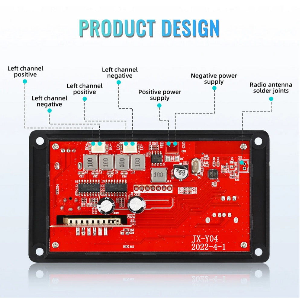 Car Amplifier Bluetooth Module Audio Radio USB AUX Decoder Board Remote Control