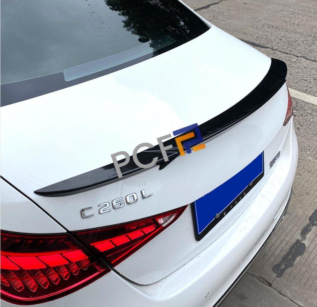 for Benz C class W206 Carbon Fiber Look Rear Tail Trunk Spoiler Wing Lip 22-25 B n