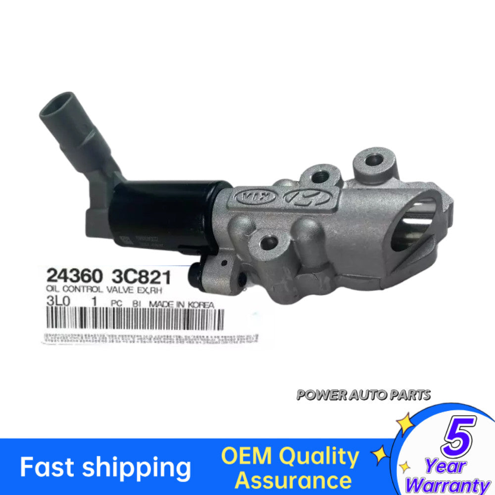 Oil Valve Exhaust, right-hand grip, suitable for Hyundai for Kia 3.3L and 3.8L V6 engines, 2009-2012, model number 24360-3C821