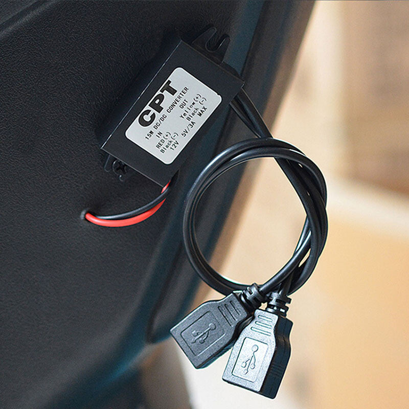 Car 12V to 5V hardwired dual USB output power adapter charger for Dash Cam 1PCS n