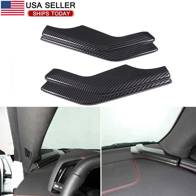 Carbon fiber style front dashboard speaker cover trim for Corvette C8 2020-2024 n