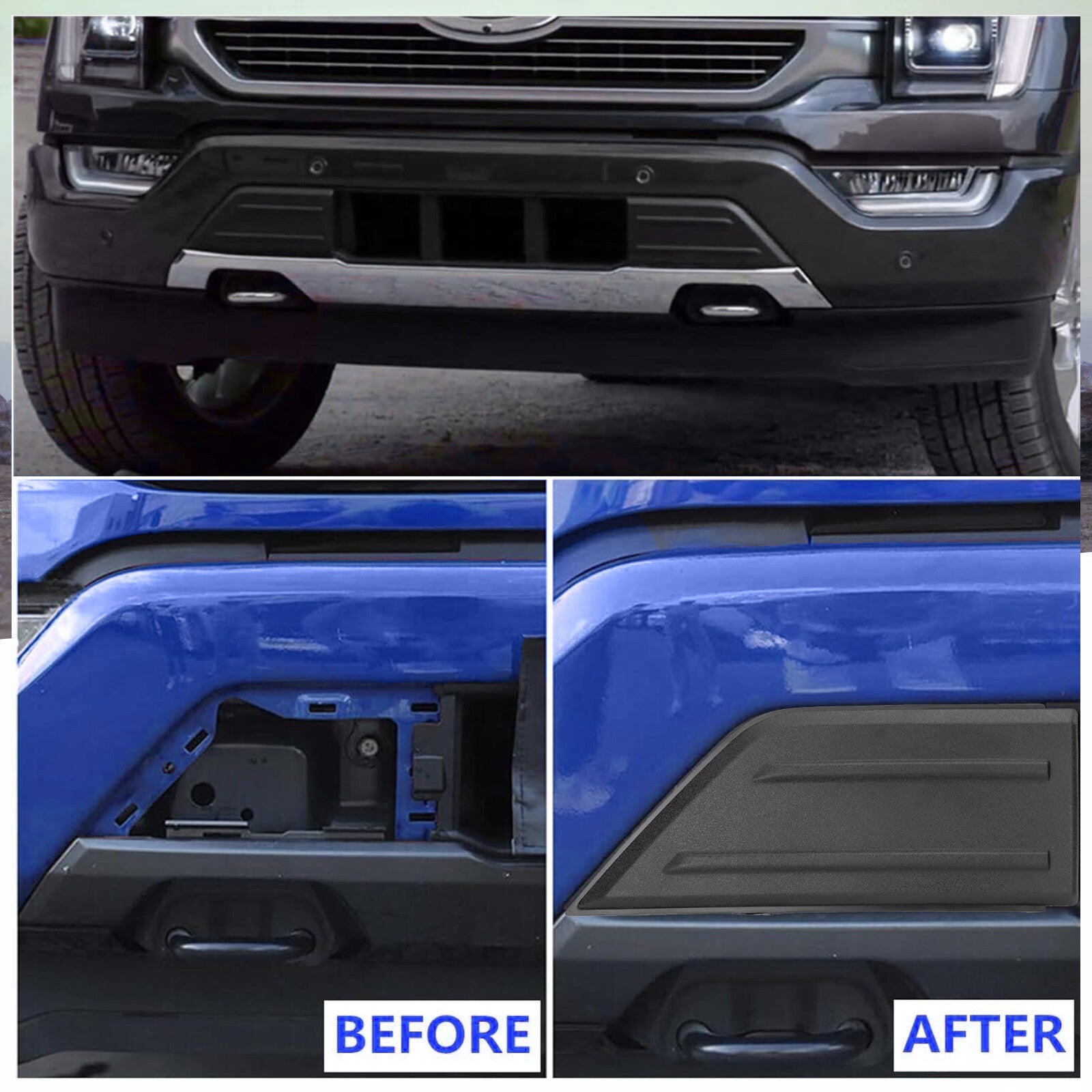 2x ML3Z-17E811-AA Front Bumper Pads ML3Z-17E810-AA For 2021 2022 2023  for ford  F-150 Q