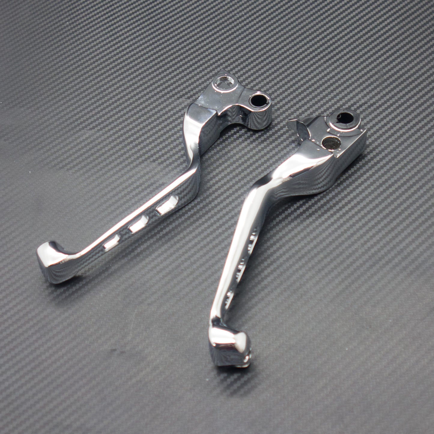 Pair Chrome Skull Brake Clutch Lever for Harley Softail Night Train Dyna Q