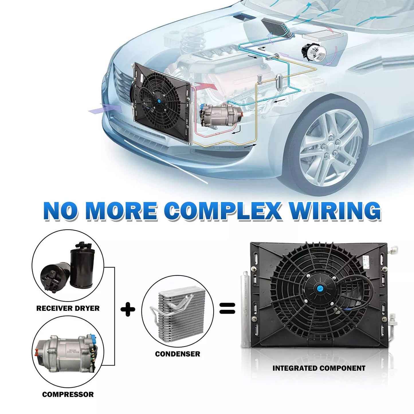 Only Cooling 12V Electric Underdash Air Conditioner A/C Kit Universal Auto Car Q