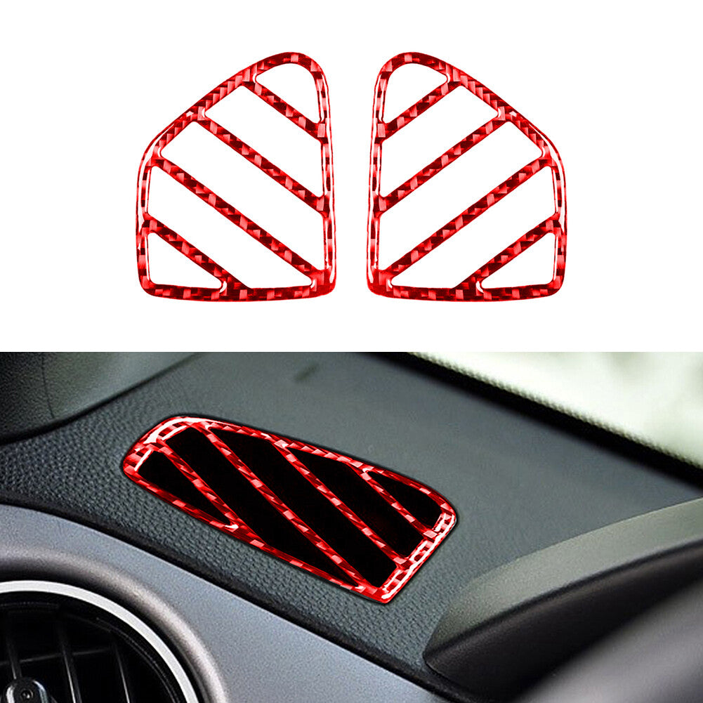 Red Carbon Fiber Dashboard Air Vent Outlet Cover Trim for Mazda MX-5 Miata 09-15
