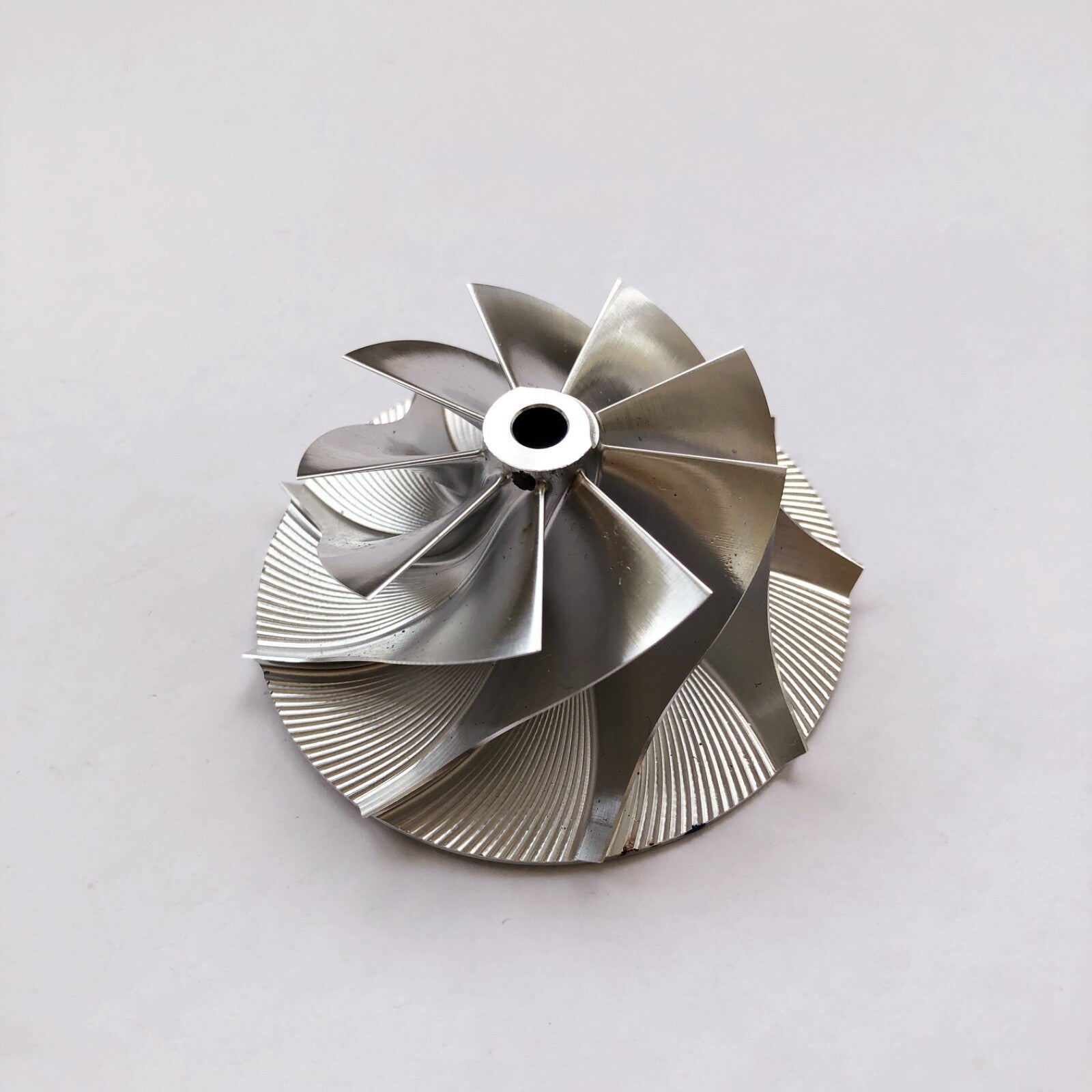 TD04 Reverse 44.45/62.00 mm 9+0 Blade Performance Turbine Billet Compressor Wheel