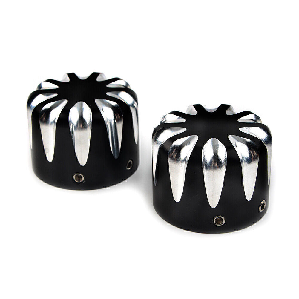 Black Front Axle Cap Nut Cover Fit for Harley Electra Glide Sportster Q