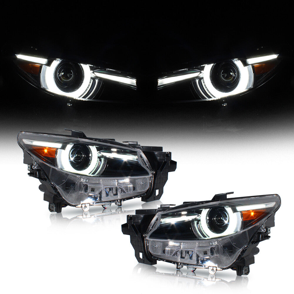 Pair Left Right Full LED Adaptive Headlight Lamp for Mazda CX-9 2016-2023 w/AFS