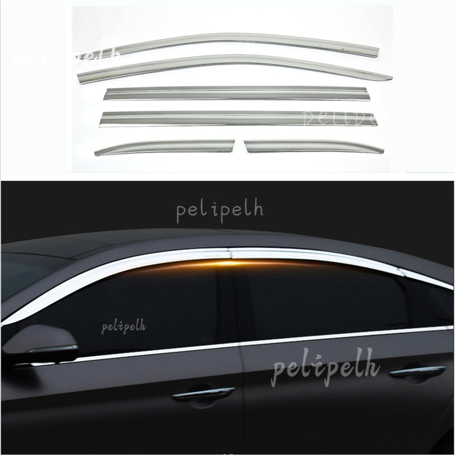 for Hyundai Sonata 2020-2023 Chrome Window Wind Visors Rain Guard Vent Deflector