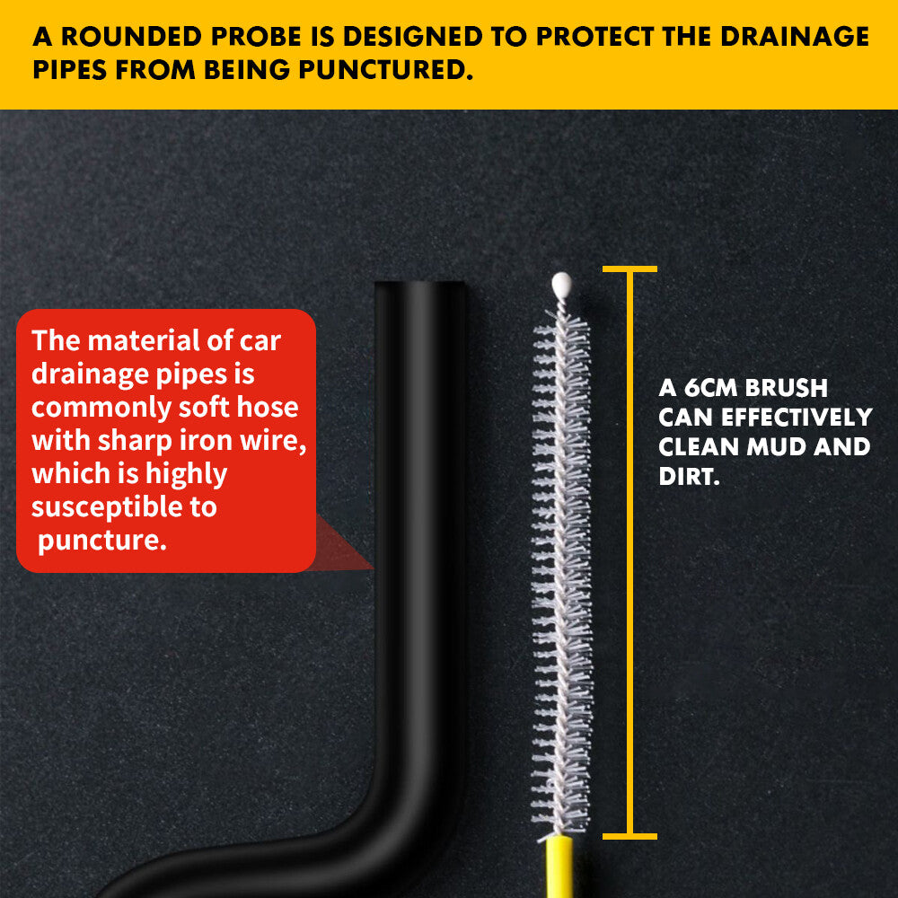 90.5-inch Flexible Automotive Drainage Dredging Sunroof Cleaning Scrubber Tool - Universal n