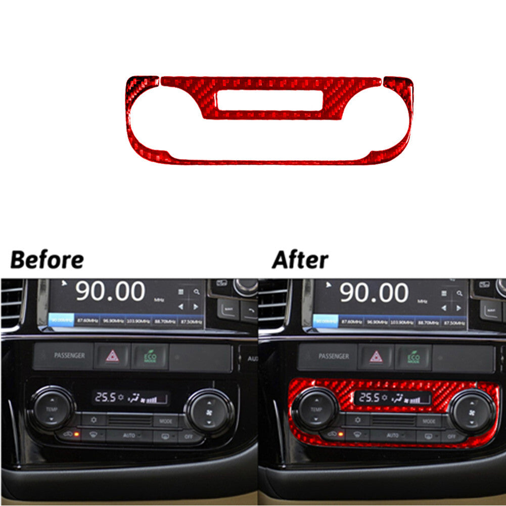 Red Carbon Fiber Automatic Gear Shift Trim For Outlander 2014-2016 v