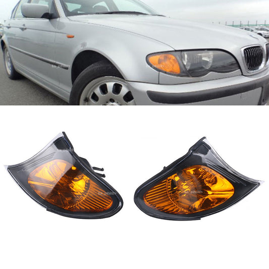 2x Amber Yellow Park Signal Corner Light for BMW 3 Series E46 02-05 Sedan Wagon Q