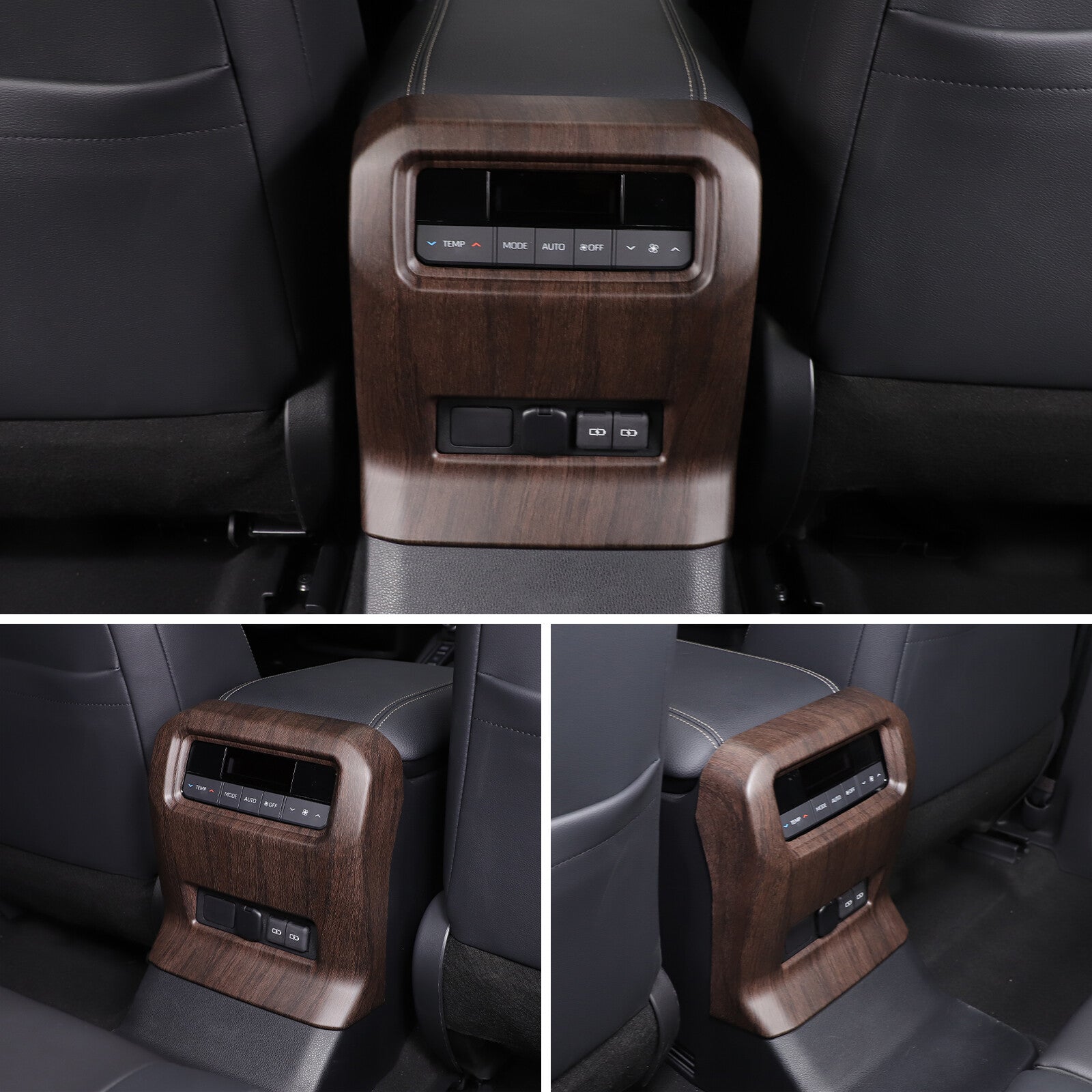 Oak wood grain rear air vent socket cover for Prado for Land Cruiser 250 2024- n