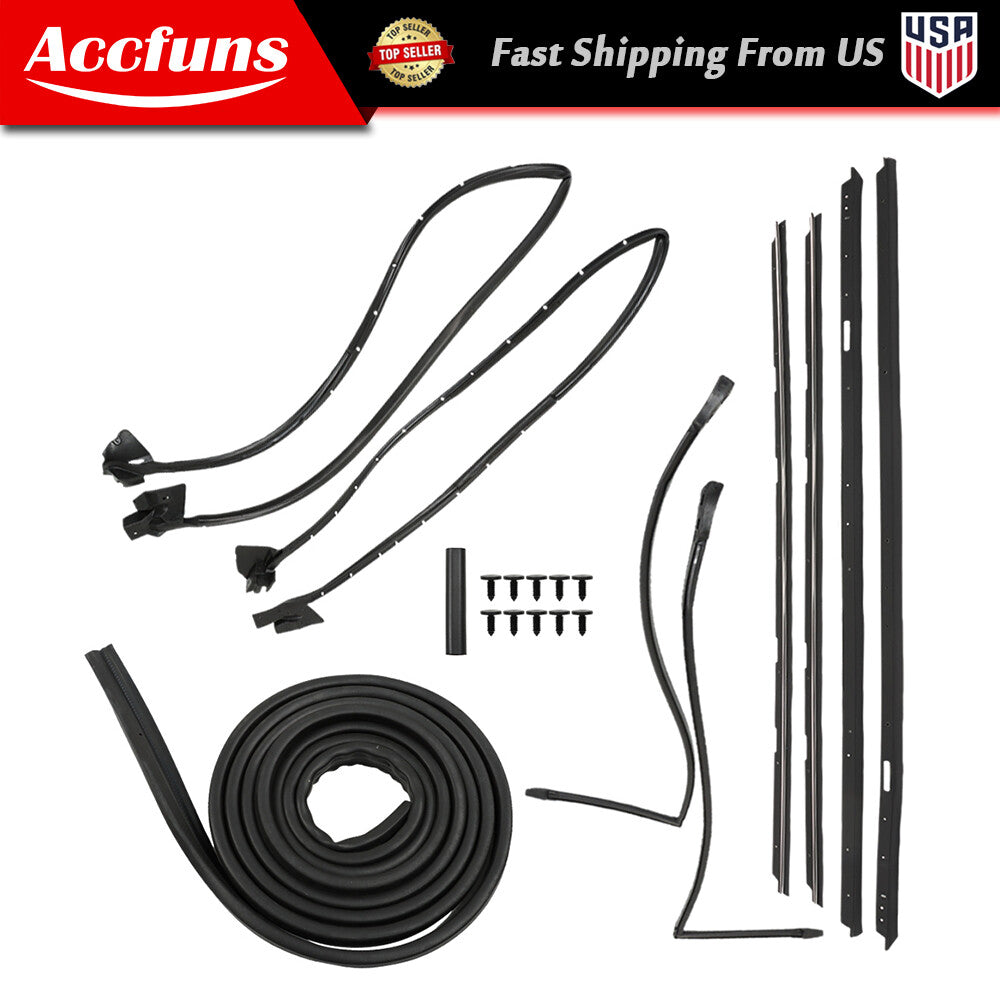 Suitable for 1981-1988 Monte Carlo SS 9-piece complete Weatherstripping kit - n