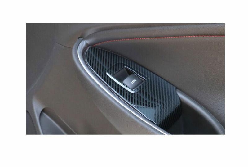 for Chevrolet Malibu 16-21 Steel Carbon Fiber Window Lock Lift Panel Frame Trim