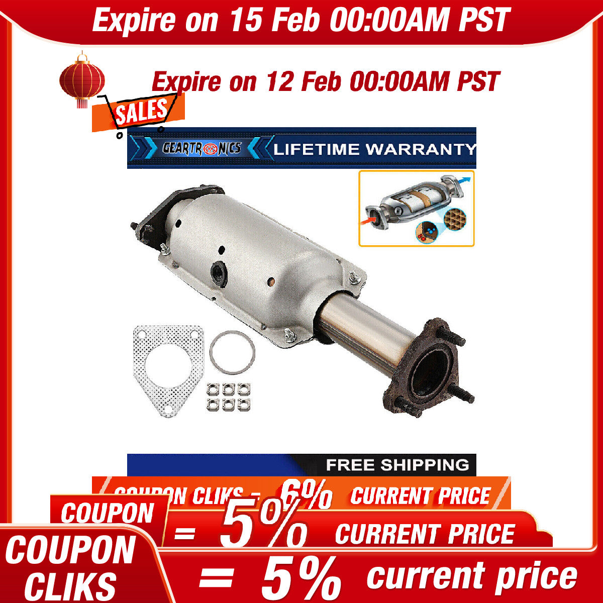 Catalytic Converter Fits 2003 2004 for HONDA PILOT 3.5L with Gasket Direct Fit US