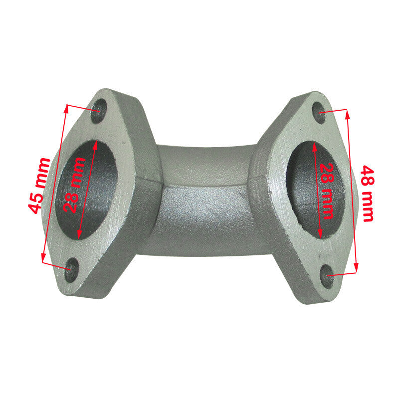 Intake Manifold Pipe 27mm Angled 0° For 125cc - 160cc Pit Dirt Bike Motorcycle Q