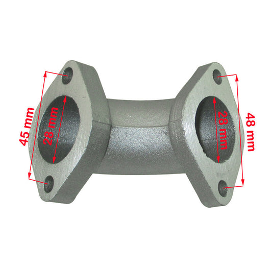 Intake Manifold Pipe 27mm Angled 0° For 125cc - 160cc Pit Dirt Bike Motorcycle Q
