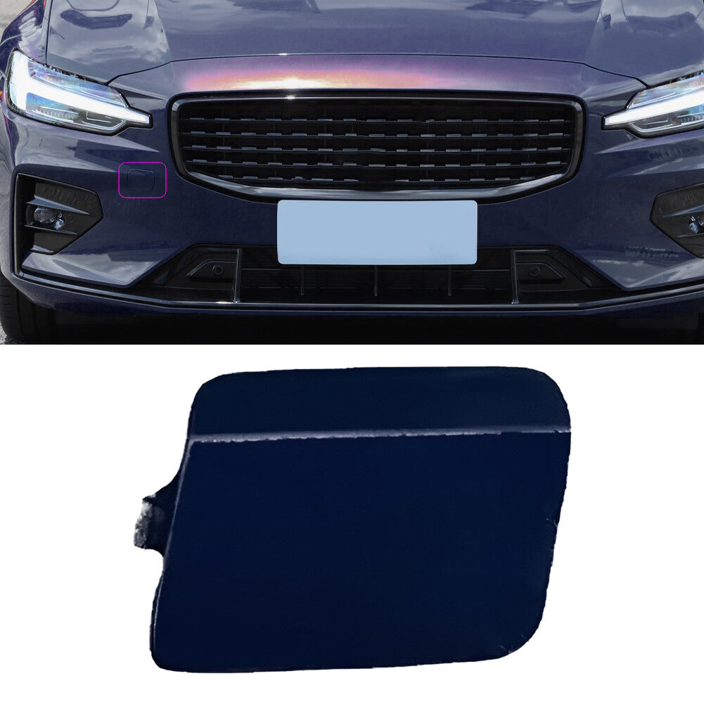 Blue Front Bumper Tow Hook Eye Cap Cover Fit for Volvo S60 V60 2020-2023 Q