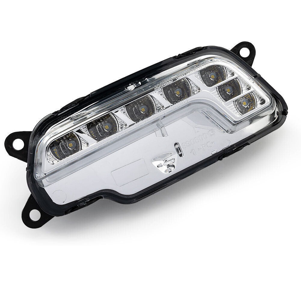 The left daytime running light is for the driver's side and is applicable to the E350 2010, 2011, and 2012-16. n