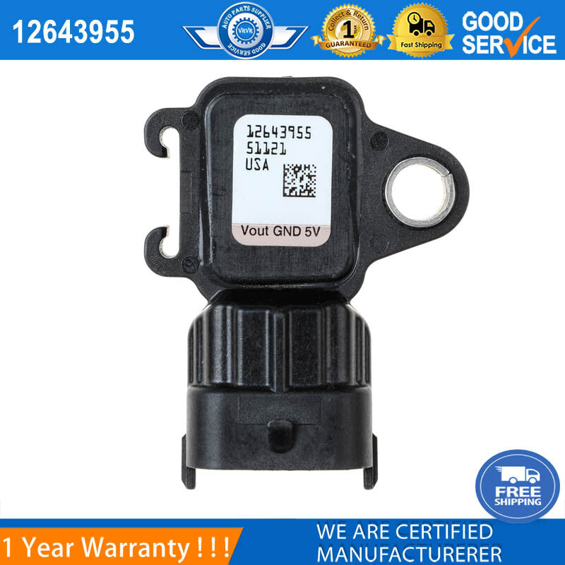 Manifold Absolute Pressure Sensor 12643955 is suitable for 6.6L diesel and 2.0L turbocharged engines.
