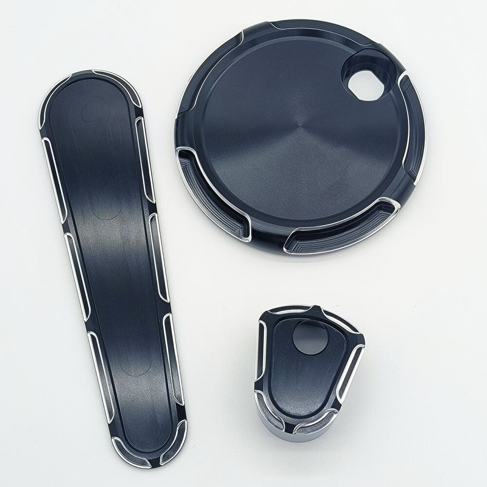 Fuel Gas Tank Door Dash Track Insert Ignition Cap for Harley Touring FLHX 08-13