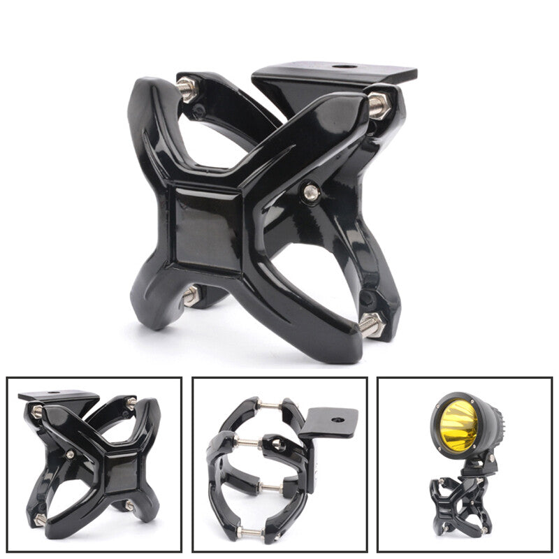 50-76mm Practical Off-road Car Bumper LED Light Bracket Upper Bar Mounting Clamp v