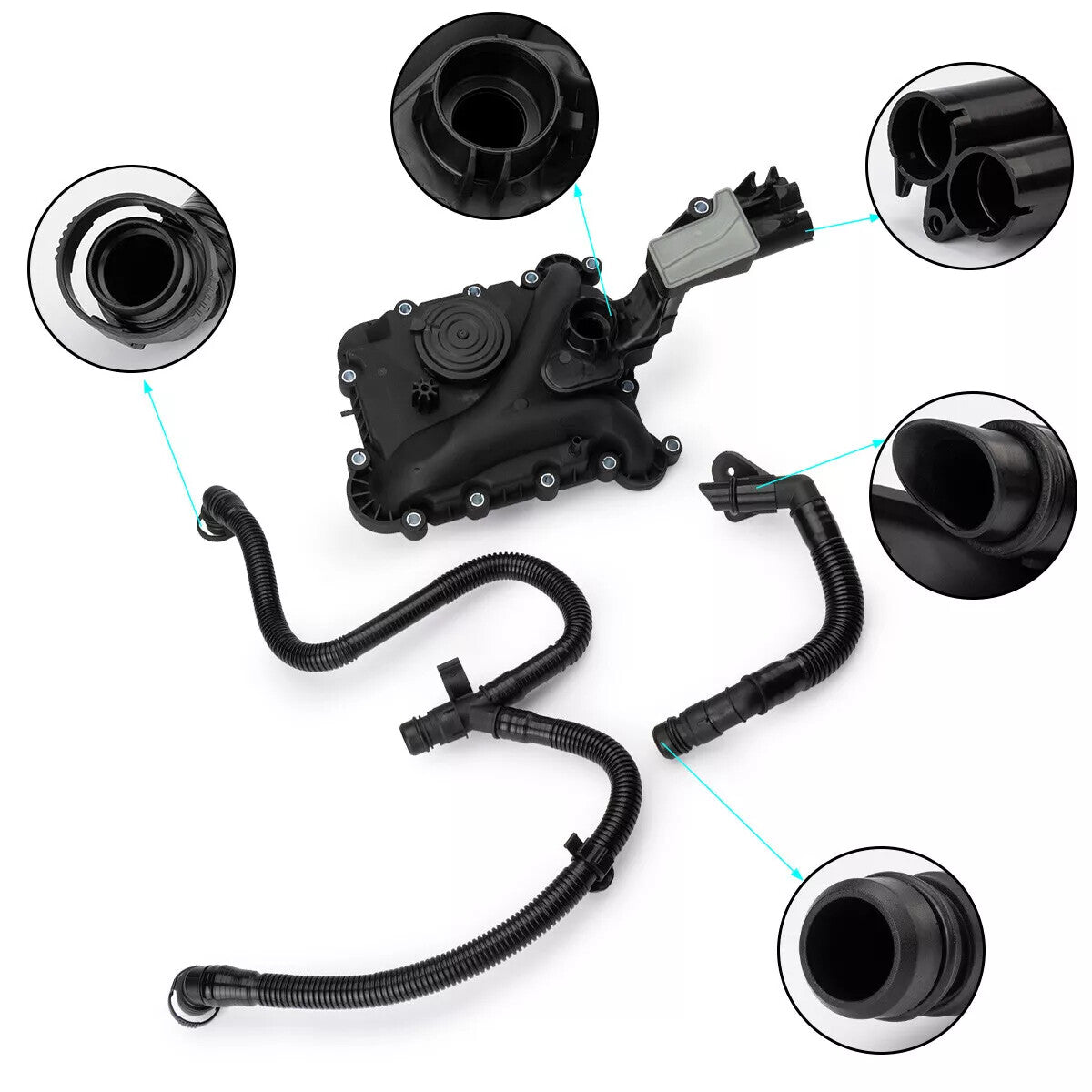 New oil separator PCV valve ventilation trim kit for Audi A6 A7 for A8 Q5 Q7 S4 06E103547AB- n
