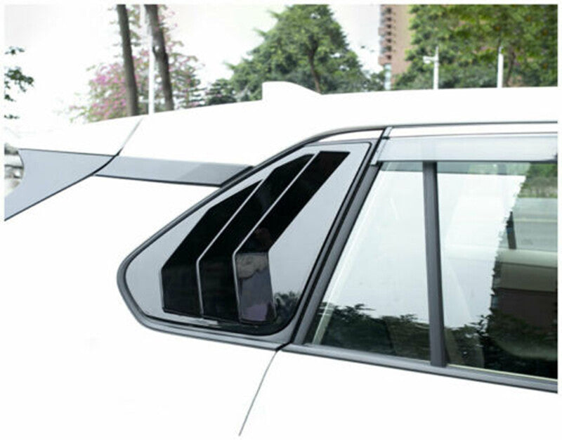 Gloss Black Side Window Louver Shutter Cover Trim 2pc for Toyota RAV4 2019-2022