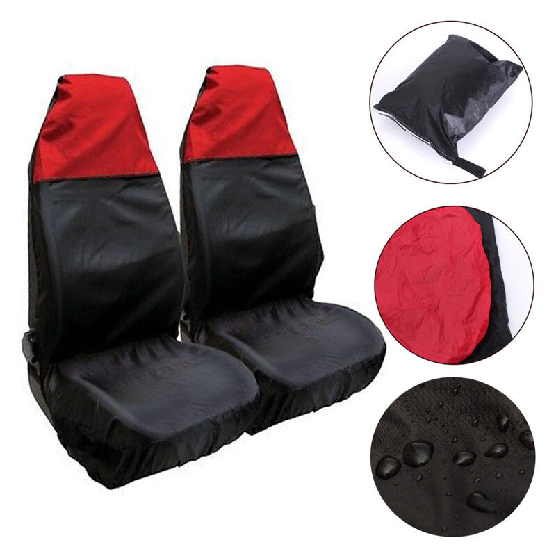 2x Waterproof Front for Seat Covers Protector Nylon Heavy Duty Car Van US Parts v