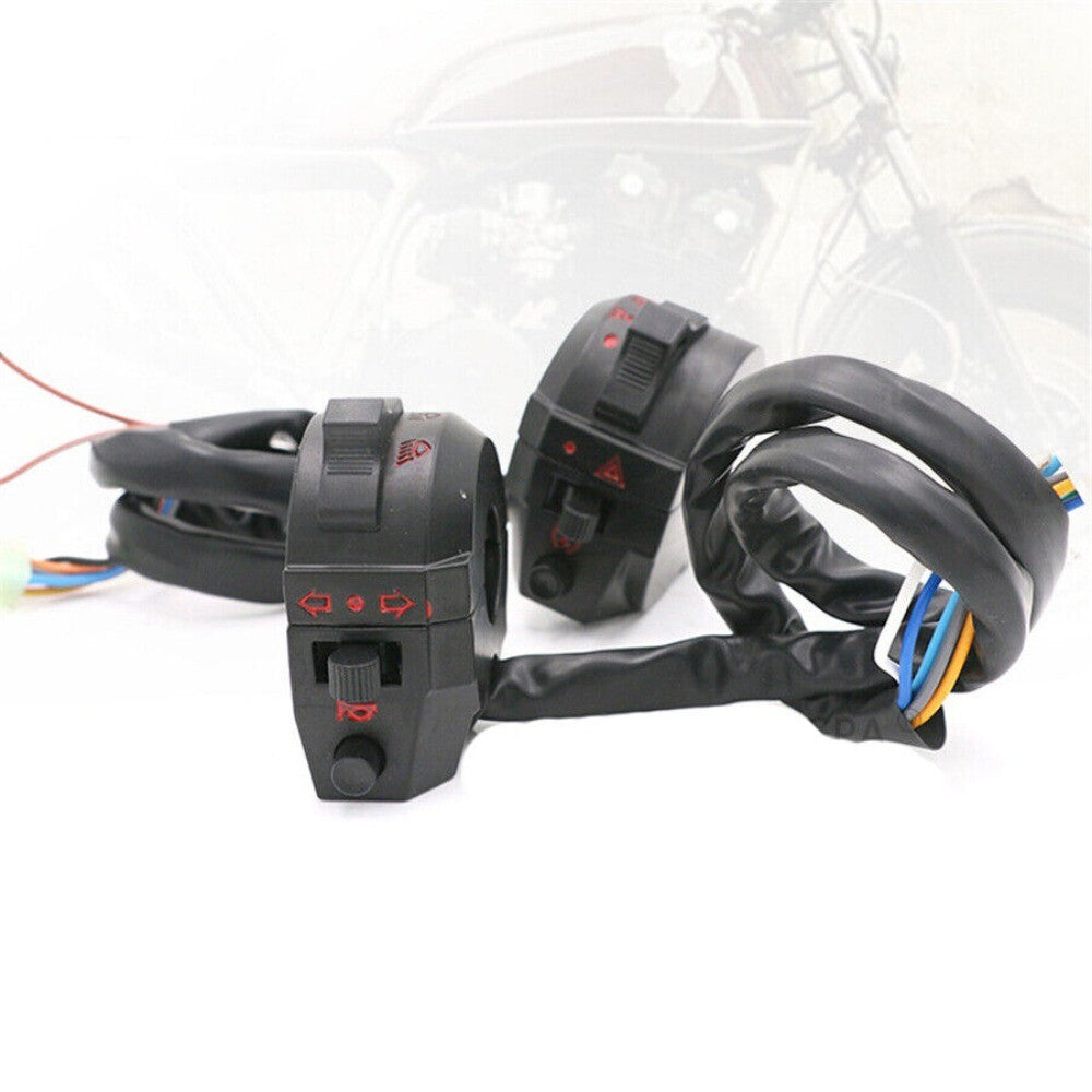 1 Pair 7/8 Motorcycle Handlebar Control Switch Turn Signal Horn ON/OFF Parts n