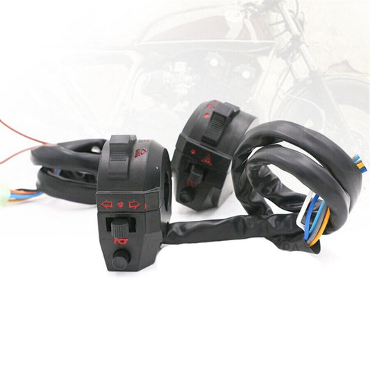 1 Pair 7/8 Motorcycle Handlebar Control Switch Turn Signal Horn ON/OFF Parts n
