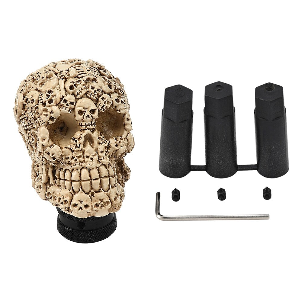 Universal Skull Gear Shifter Skeleton Car Modified Manual Gear Shift Knob Beige