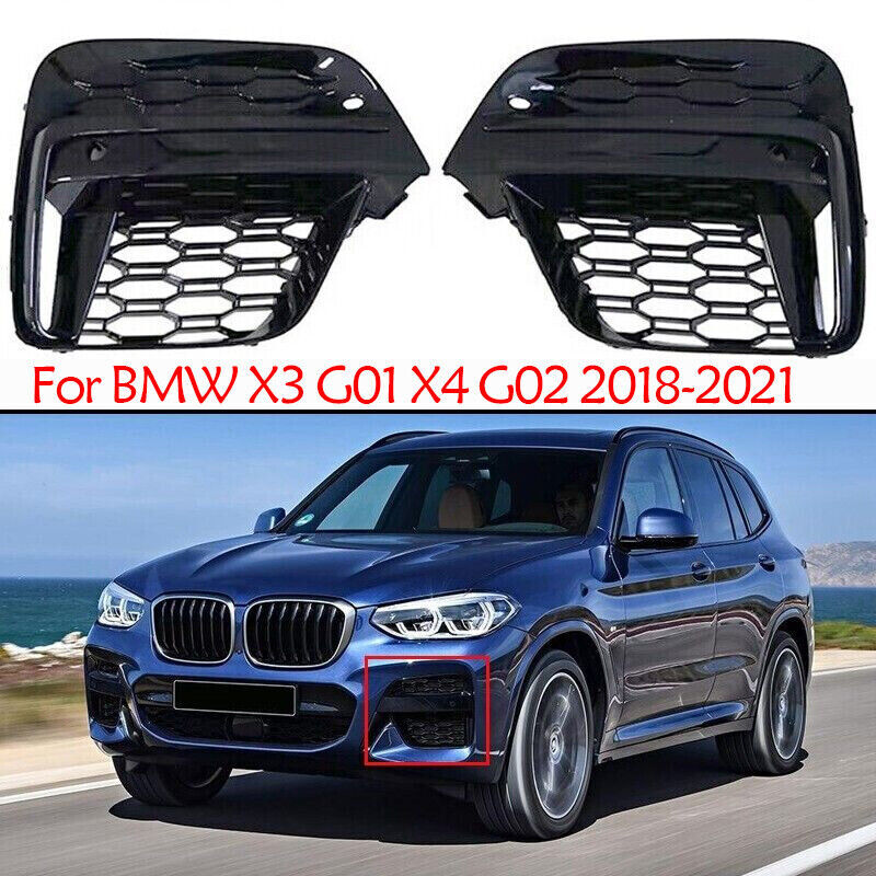 Fit for BMW X3 X4 G01 G02 2018 2019 2020 Car Front Fog Light Cover Bumper Grille