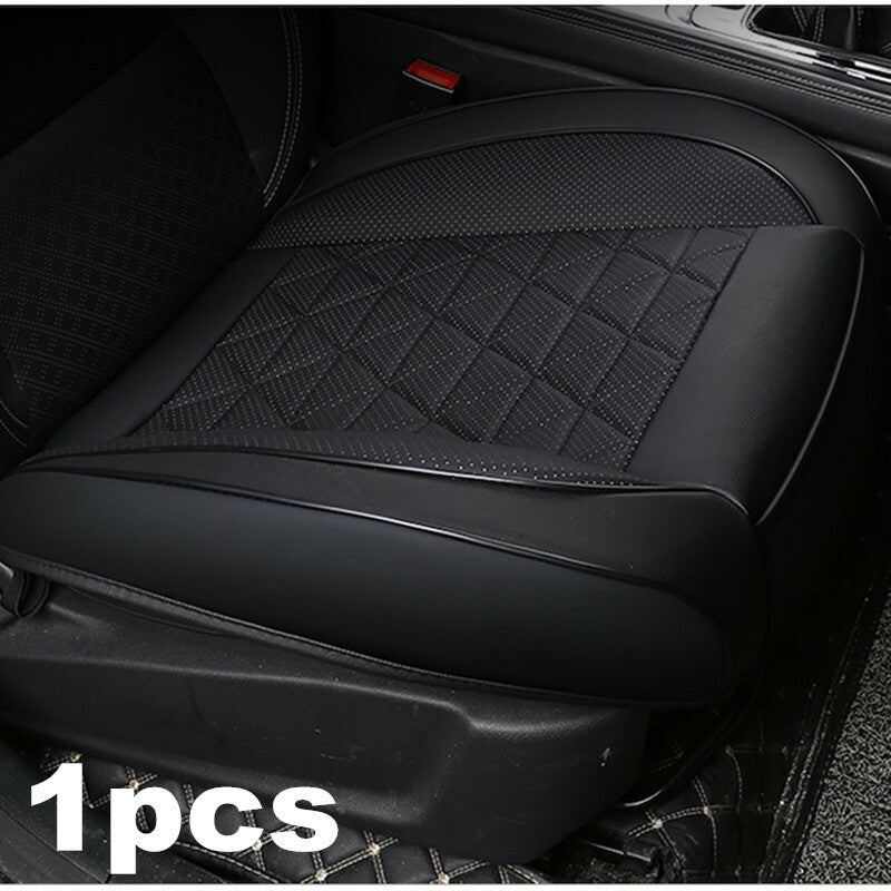 1pcs Black Car Front for Seat Cover PU Leather Accessory for Seat Cushion Protector